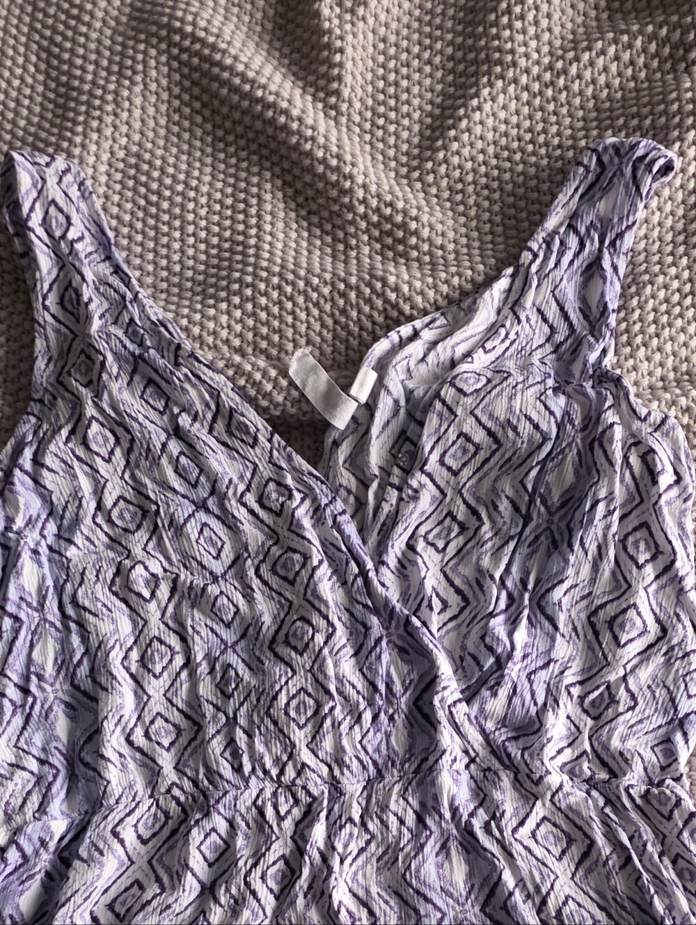 Lavender Geometric Romper